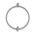 île | Argent | Bracelet à breloques en coquille de conque en cristal
